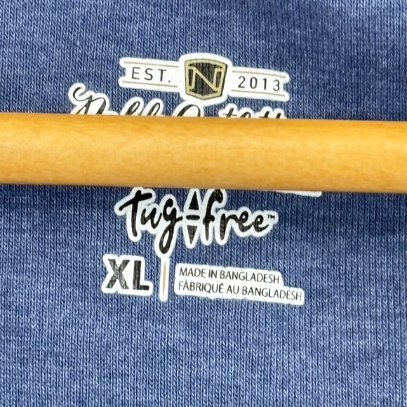 Blue Fitted V-Neck Short Sleeve Tee - Picture 3 of 4